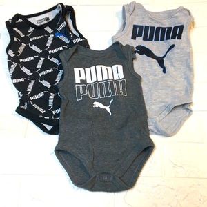 NWOT puma 3-6 month onsies 3 piece set